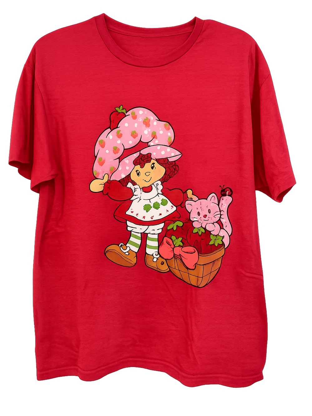 Vintage Strawberry Shortcake Character Graphic Tee - Red Women’s Size Large